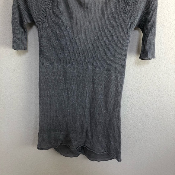 Free People Womens Button Up Cardigan Sweater Gray Short Sleeve Button Up XS/TP - Picture 8 of 10